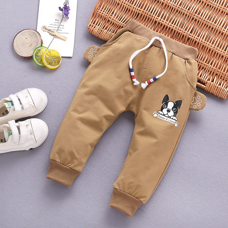 Осенние брюки для маленьких детей повседневные свободные штаны свободного кроя с рисунком гусеницы для мальчиков и девочек штаны для маленьких детей bao ku