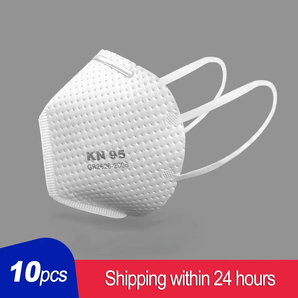 

10Pcs KN95 Face Mouth Mask 95% Meltblown cloth filter 4 Layers Anti PM2.5 Particulate Pollution Protective Respirator