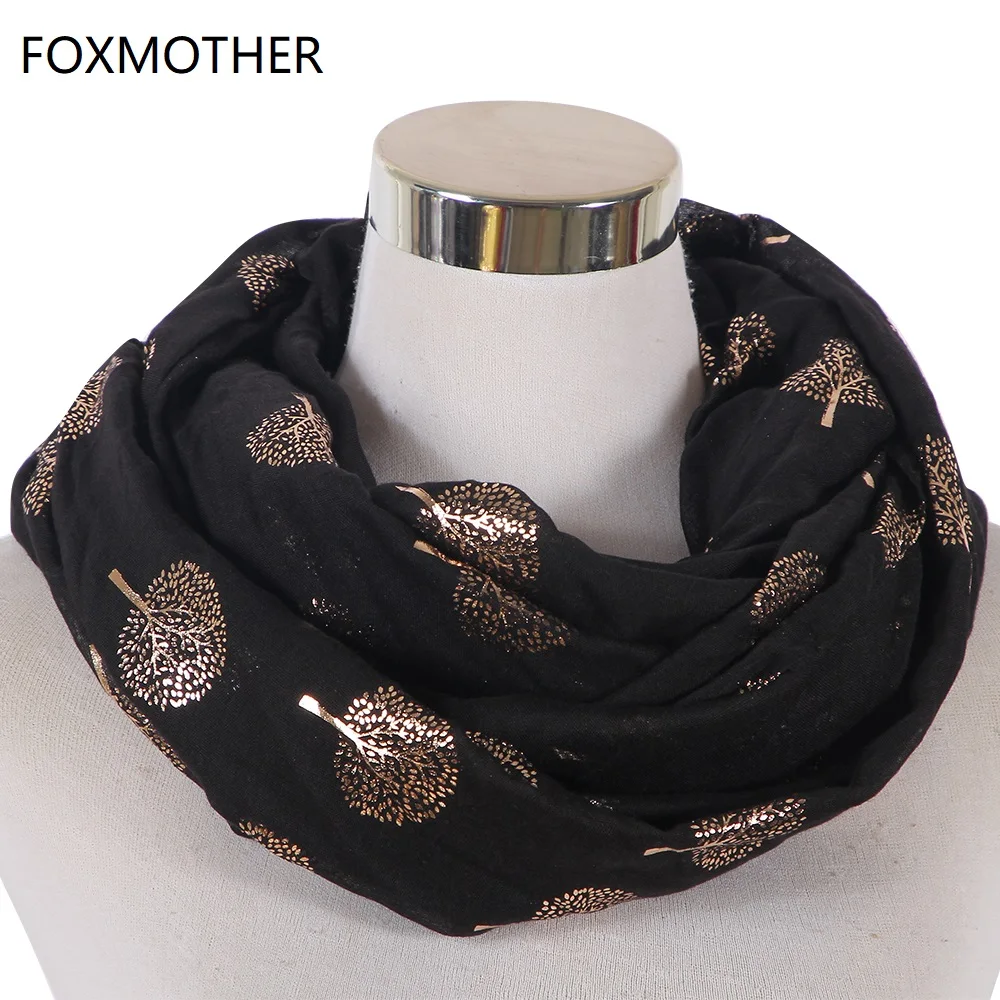 Женский Блестящий шарф FOXMOTHER розовый шарф-кольцо с блестками в виде дерева из