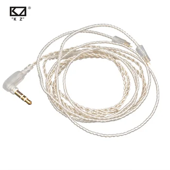 

KZ Silver Plated Earphones Cable Upgrated 8 Core 2 Pin Replaceble Wire for KZ ZST ZS3 ZS4 ZS10 ZSA ZSR ZSN Pro