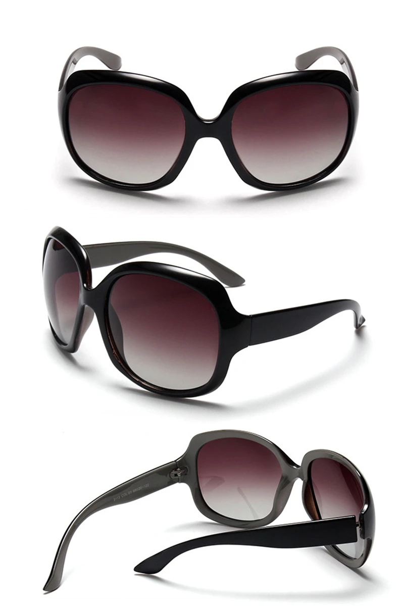 black sunglasses women Jsooyan Oversized Polarized Sunglasses Women Luxury Brand Designers Oval Sun Glasses Vintage Black Shades UV400 zonnebril dames raybans women