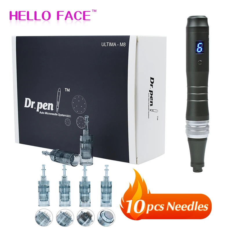 Dr Pen Ultima M8 W с 12 шт. микроигл беспроводная модель MTS Derma цифровой дисплей