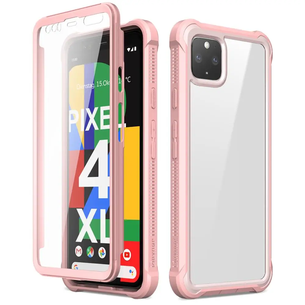 

GrandEver Luxury Hard Case For Google Pixel 4 XL case screen protector PC TPU Silicone 360 protection shpock case Cover Funda