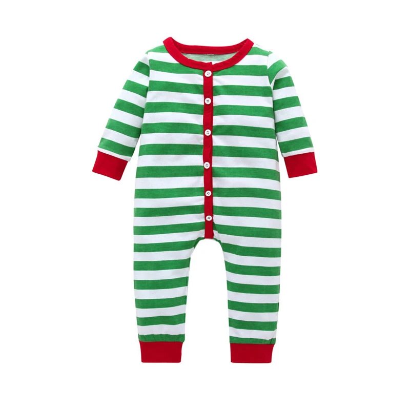 Рождественская Пижама для новорожденных мальчиков и девочек хлопковый комбинезон ночное белье цельное комплект - Цвет: B