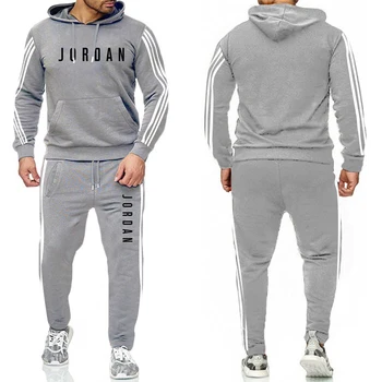 

2020 New Fashion Men Set Brand Hoodies+Pants Sets Tracksuit Men's Casual Slim Fit Sportswear Male Autumn Winter Sports Suits