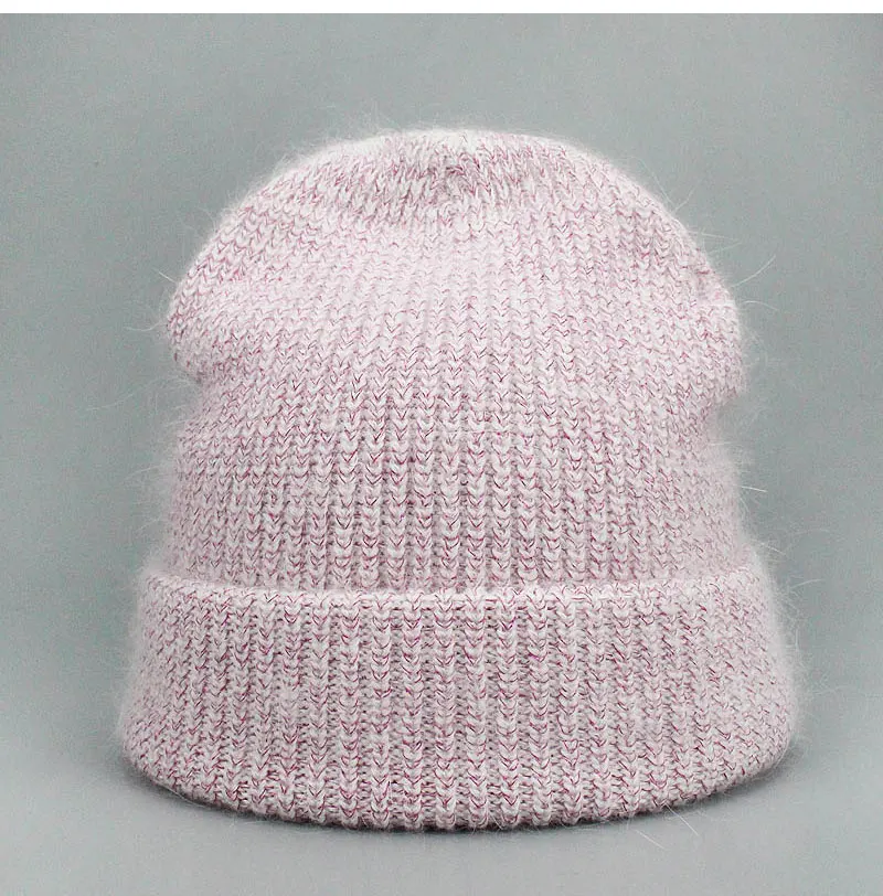Женская шапка, женская шапка с помпоном, вязанные шапочки, шапка Skullies, однотонная, на весну, осень, зиму, теплая, для толстой улицы, из енота