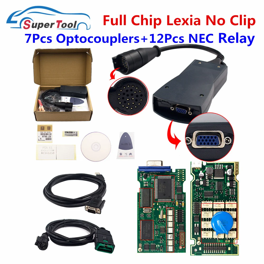 Диагностический инструмент V9.68 OBD2 Lexia 3 с полным чипом PP2000 Lexia3 Diagbox 7 83 Fireware 921815C для