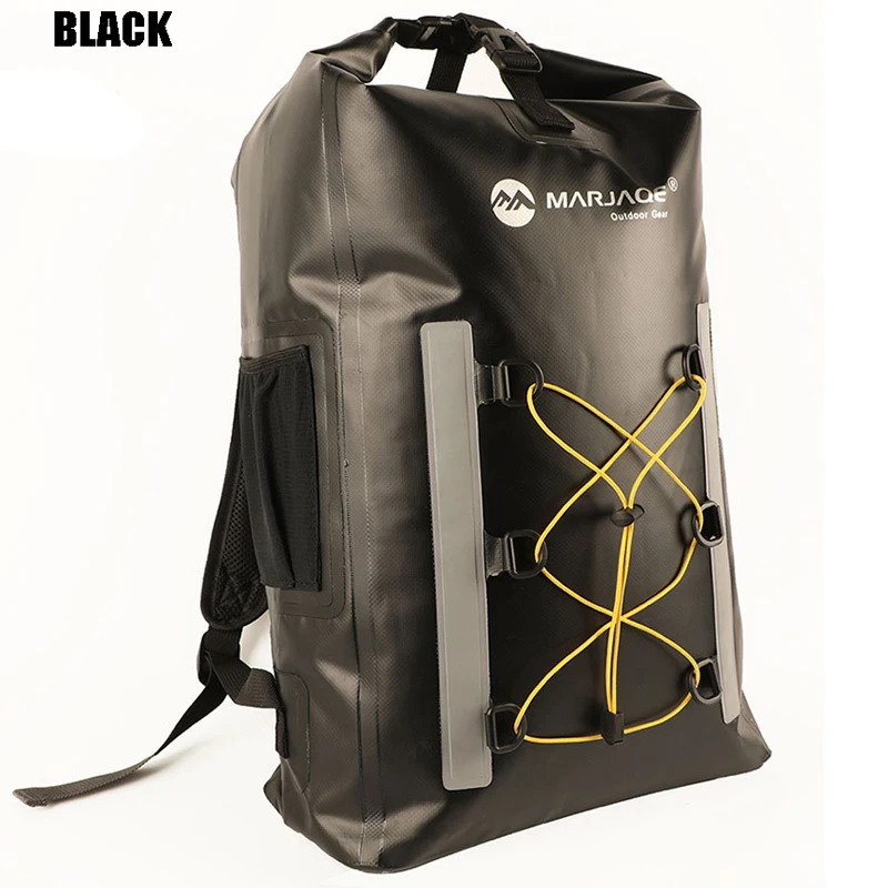 30L Black Backpack 30л водонепроницаемая сумка для дайвинга, для плавания, сухой рюкзак для каякинга, рафтинг, большие многофункциональные водонепроницаемые сумки для хранения, для сухого влажного разделения - Цвет: 30L Black Backpack