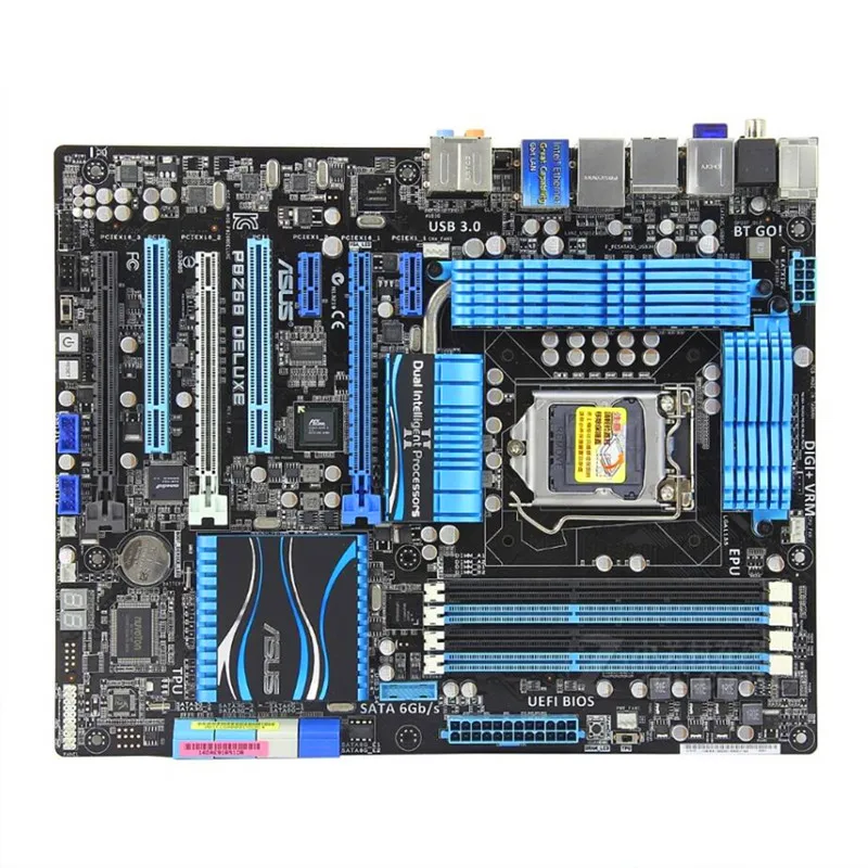 Для ASUS P8Z68 Роскошная для компьютера материнская плата LGA 1155 DDR3 для Intel Z68 P8Z68 настольная материнская плата SATA II PCI-E X16 б/у