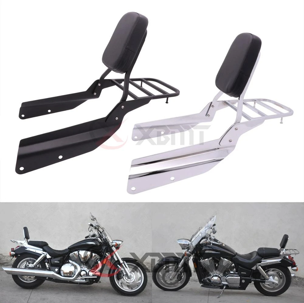 Motorcycle Black Chrome Backrest Sissy Bar Rear Luggage Rack For Honda Vtx 1300 1800 Vtx1300 C N R S Vtx1800 C F N R S Covers Ornamental Mouldings Aliexpress