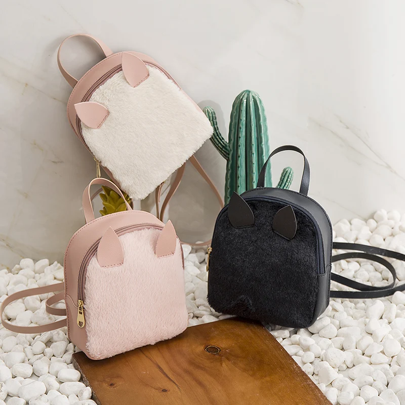 

Mini Backpack Women PU Leather Shoulder Bag For Teenage Girls Kids Multi-Function Small Bagpack Female Ladies School Backpack