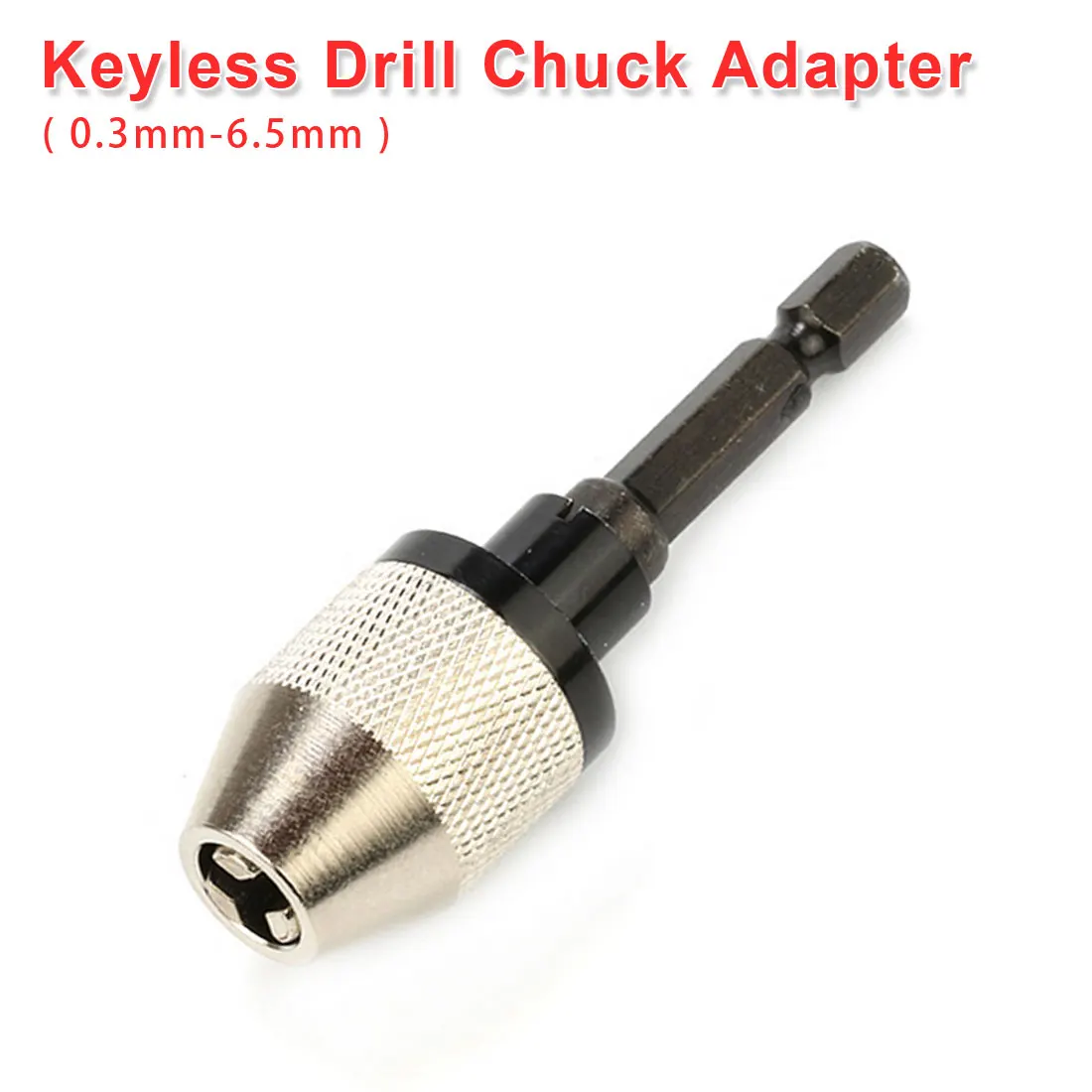

0.3-6.5mm Keyless Drill Bit Chuck Adapter Hex Shank Adapter Converter Tool Mini Shaft Chuck for Electric Grinder/ Nail Machine