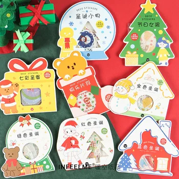 

40 Pcs/Pack Colorful Christmas Series Stickers For Kids DIY Diary Scrapbooking Photo Albums cute stickers