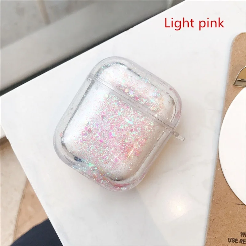 Quicksand Liquid Cover Fundas For Airpods 2 1 Protection Protetcive Case Transparent Glitter Capinha For Air Pod 1 2 Shell Coque
