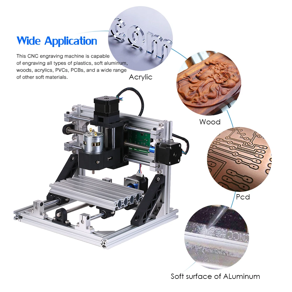 

1060A 3-axis Mini DIY CNC Engraving Machine Kit Engraving GMachine RBL Control Board USB interface Engraving Carving Machine
