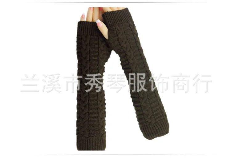 Korean-style Arm Covers Knitted Knitting Wool Gloves Casual Versatile New Style Knit Wristlet