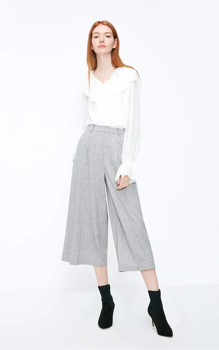 Vero Moda женские Ins стиль свободный крой широкие брюки Капри | 31846J511