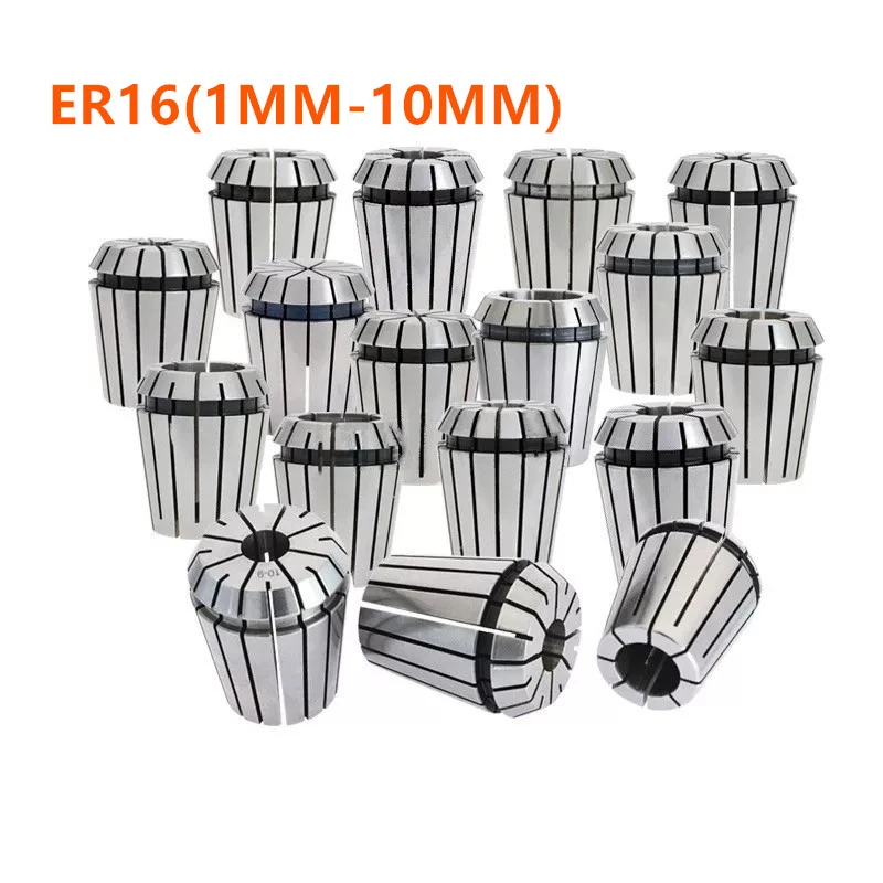 10Pcs//Set Ultra Precision ER16 1-10MM Spring Collet Set For CNC Milling Lat Q7L2