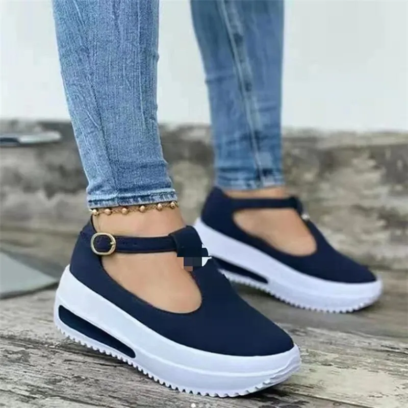 Baotou-zapatos de suela gruesa para mujer, mocasines de plataforma resistentes al agua con hebilla, novedad de verano de 2021