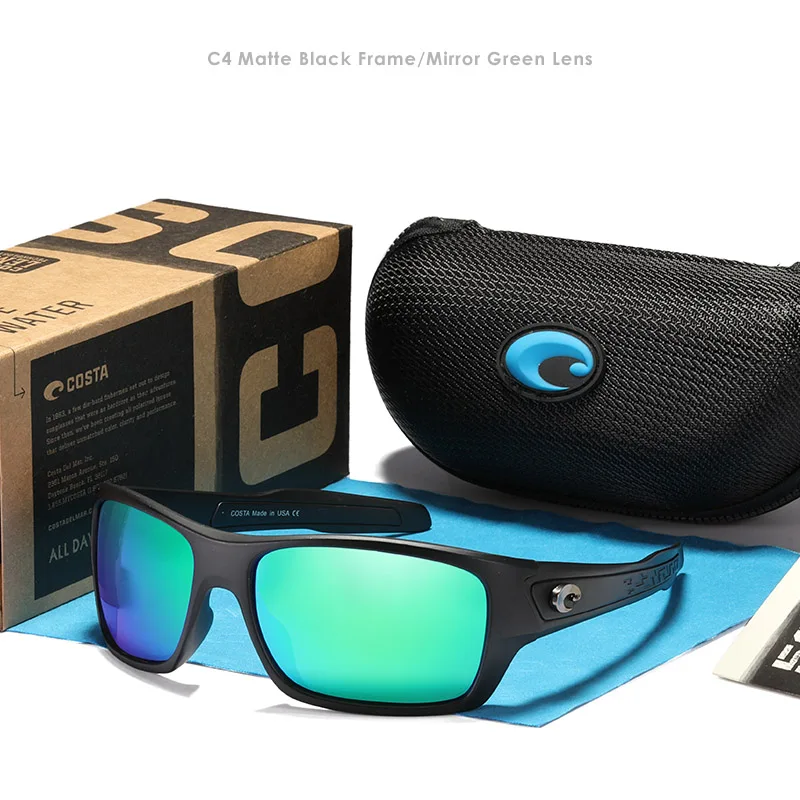 

9015 COSTA Metal 3D logo Mirrored lens Men Brand Design Driving Fishing Sun glasses Square Glasses UV400 Summer Shades Eyewear