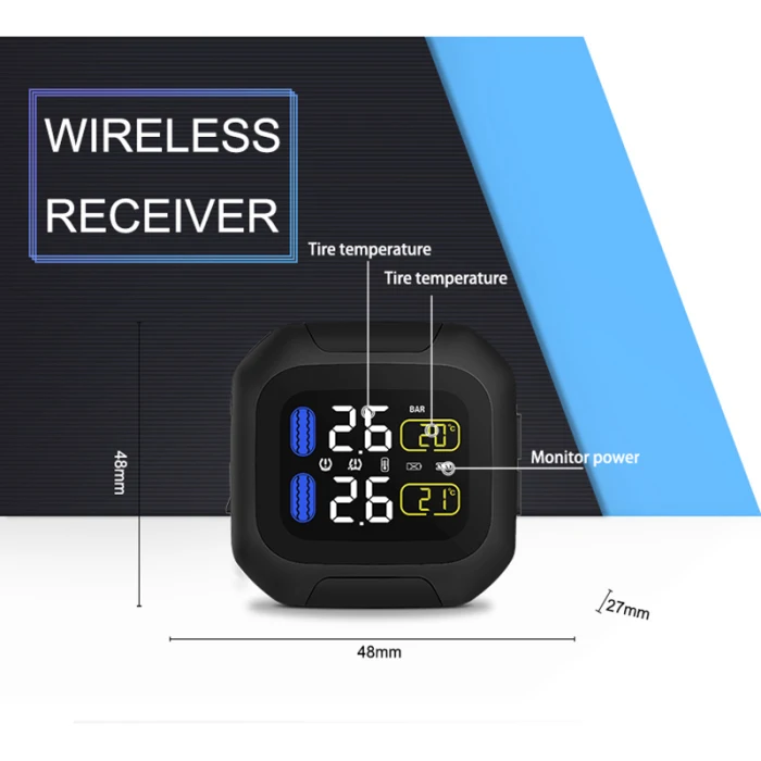 Система контроля давления в шинах мотоцикла TPMS с 2 датчиками для M3-WF мотоцикла YAN88