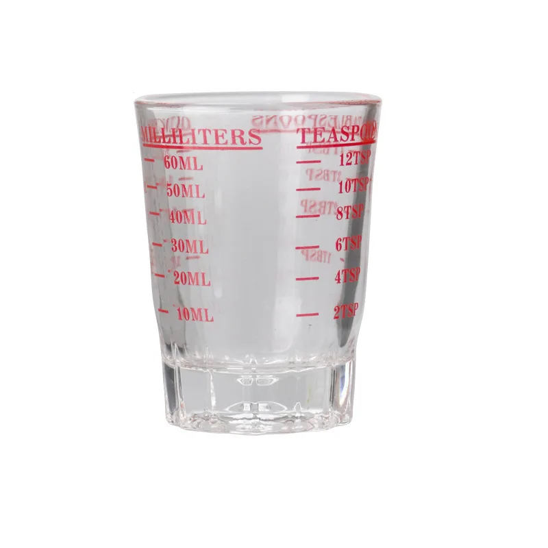 Shot Glass Measuring Cup Espresso Ounce Cup Coffee Milk Cocktail Glass With  Scale Kitchen Measurement Liquid Thicken Supplies