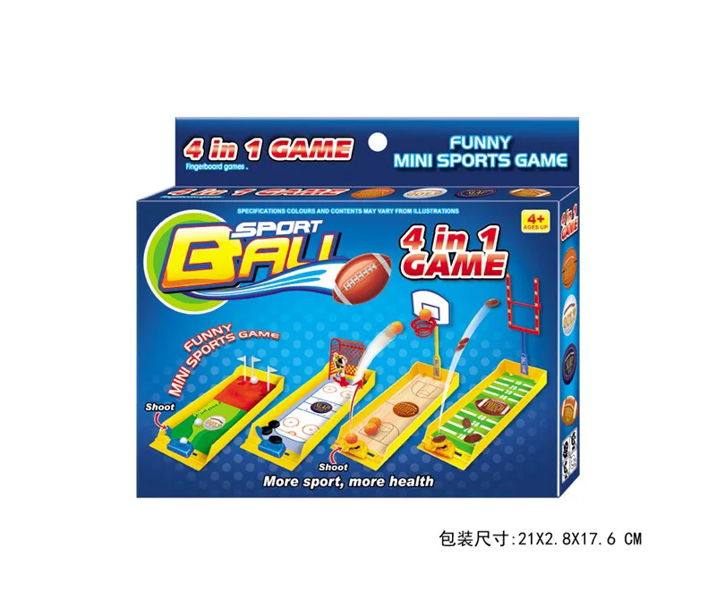 

Children'S Educational Interactive Tabletop Toys Finger Football Basketball Curved Stick Rugby Combination Finger Sports Toy