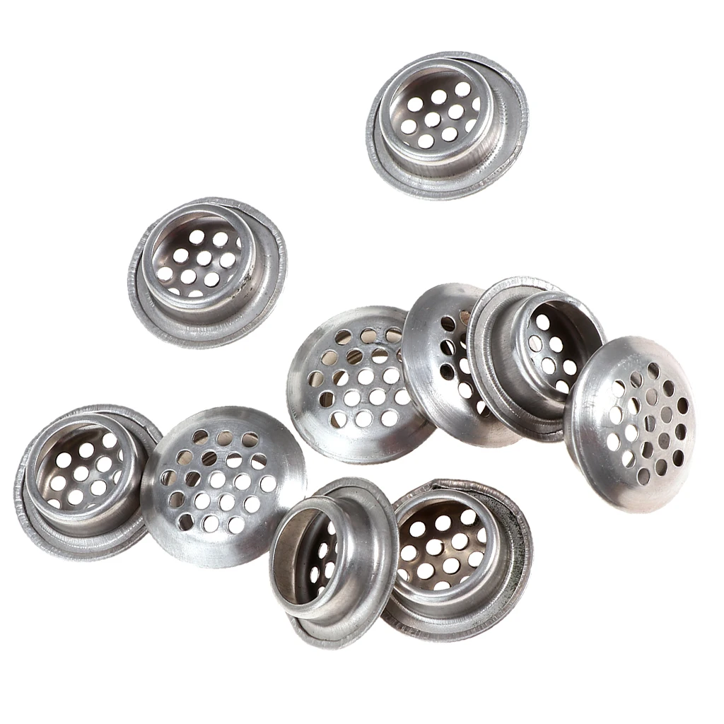 10 Pieces Housing Cover Stainless Steel Round Ventilation Hole Grid