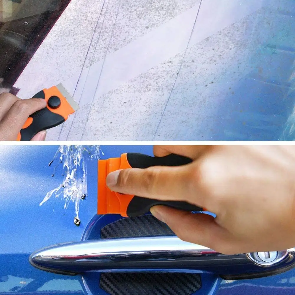 Car Window Tint Ceramic Glass Oven Razor Scraper Plastic Handle Razor Scraper Glue Sticker Squeegee Removal Knife Tool Blade razor blade scraper car wrapping tools vinyl squeegee window tinting squeegee automotive film tools scraper tool kit razor blade scrapers glue removal scraper