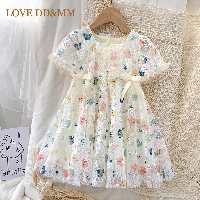 LOVE DD&MM Girls Princess Dresses Summer Children's Clothing Cute Butterfly Lace Bow Comfortable Baby Costume Clothes girls dress princess costume kids clothes