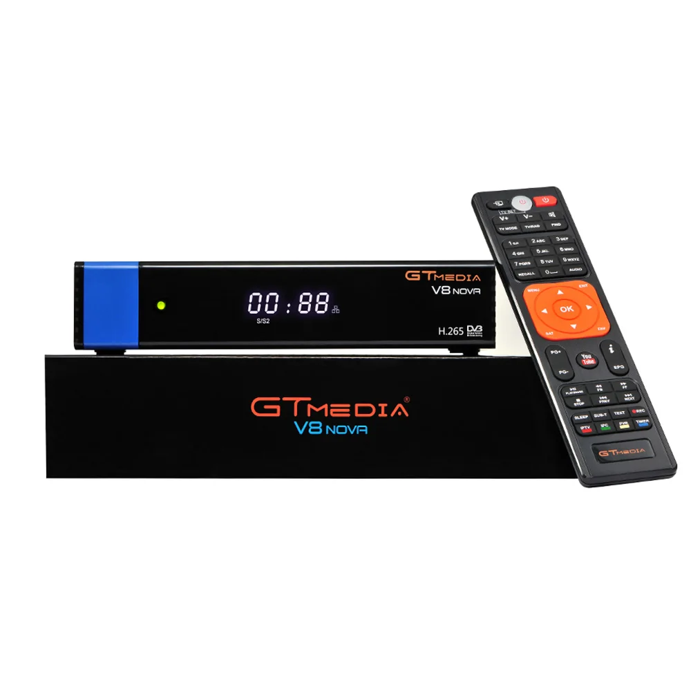 Full HD Freesat V8 V9 super sat tv receiver hd DVB-S2 Gtmedia V8 Nova TV box for Spain Poland PortugalFree Europe Cline 2 years