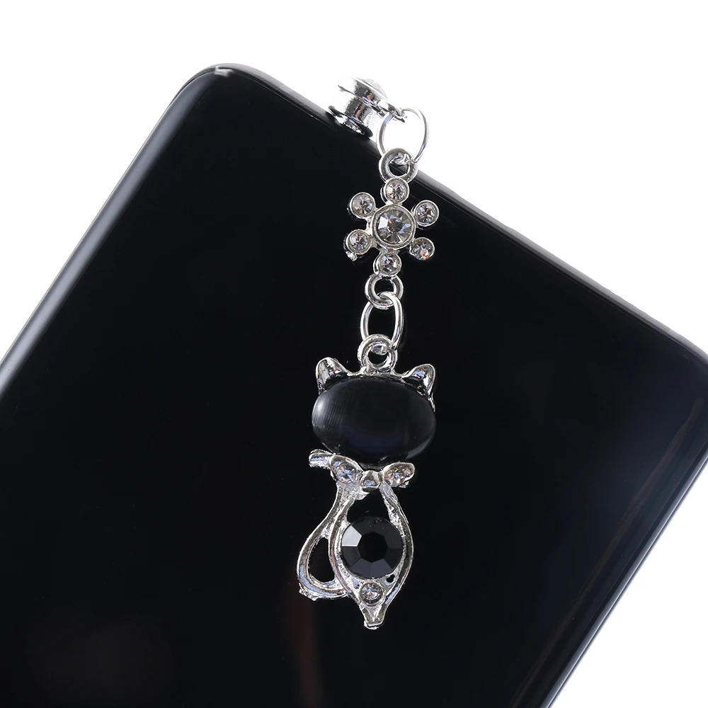 Универсальный Rhinestone Cat 3,5 мм разъем для наушников Пылезащитная пробка для samsung наушники для iPhone порт Анти-пыль высокое качество