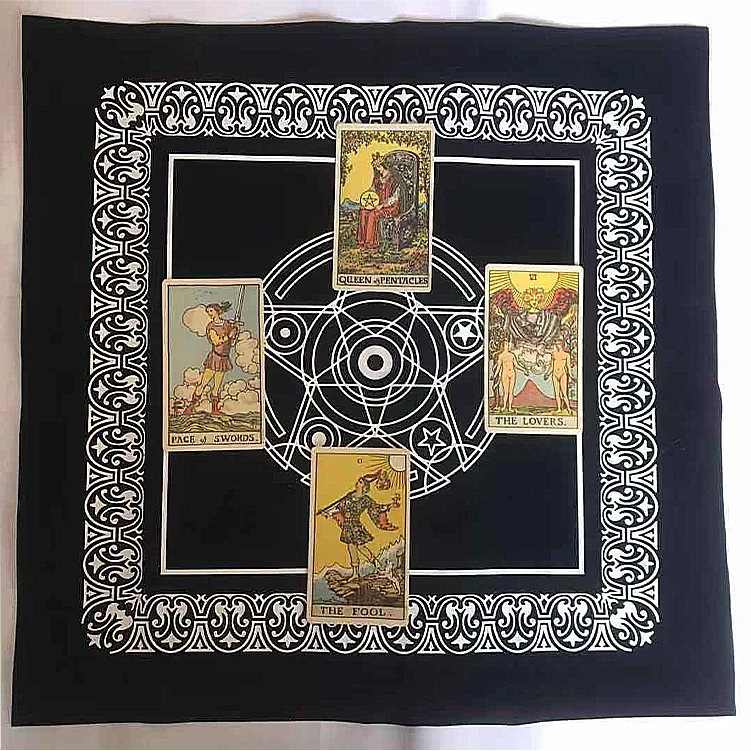 Кольцо богини фазы Луны Таро Luen Rune Tarot Волшебная церемония ткань пятиконечная звезда Таро ткань бархат скатерть Таро