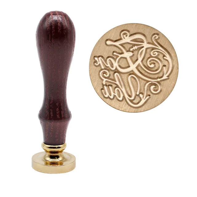 FOR YOU Wax Seal Wood Stamp Old Metal Stamp Mango Wood Wax Stamp Wedding Invitation Stamp - Цвет: FOR YOU