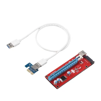 

PCIE Express 1X to 16X Extender Riser Card Cable 15 PIN Adapter Converter Extender With 0.6M USB3.0 Cable