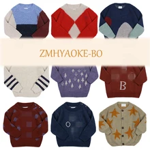 Предварительная, ZMHYAOKE-BO CH*, г. Осенний свитер в полоску для маленьких девочек свитер для маленьких девочек свитера для маленьких мальчиков Топ для девочек