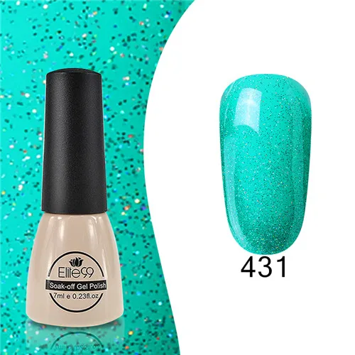 Elite99 различные цвета синий зеленый лак для ногтей Soak Off UV светодиодный Гель-лак для ногтей - Цвет: 431