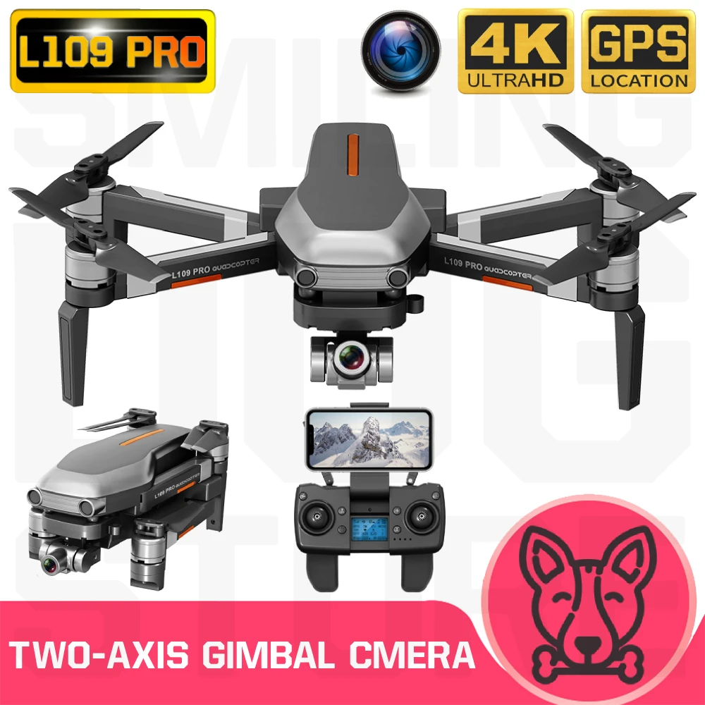 L109 Pro Дрон 4K GPS HD Gimbal камера 5G WIFI FPV бесщеточный двигатель SD карта 1200 м