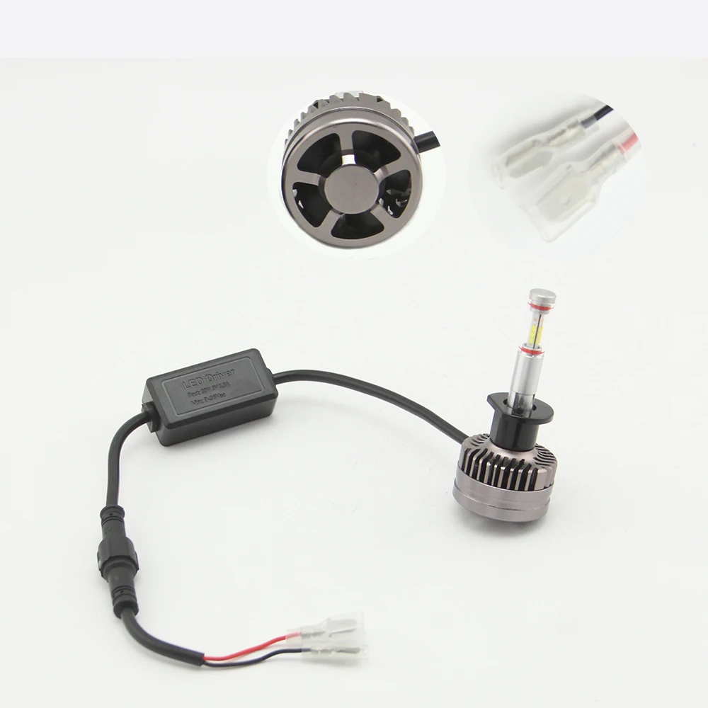 SHUOKE M8 однолучевой чип CSP 30 Вт Светодиодный фонарь H1 DC 12V 2200LM на лампу IP67 6000K 2 шт авиационный алюминий 6063 лампы