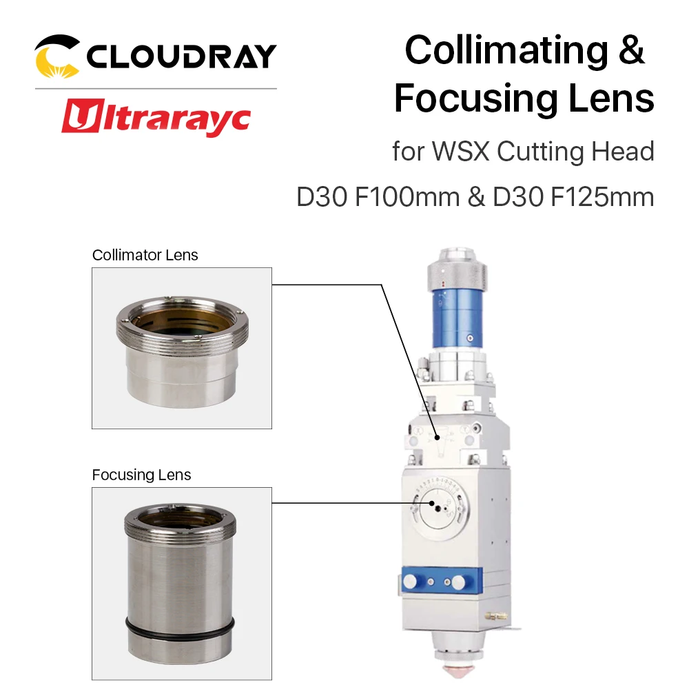 Ultrarayc Fiber Laser Focus Lens D30 F100 F125mm with Lens Holder for WSX Laser Cutting Head