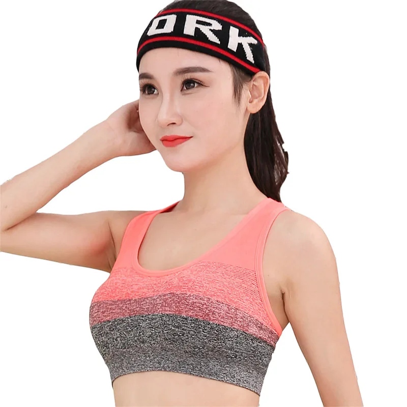 

Fashion Shockproof And No Steel Ring Sports Bra No Trace Large Size Vest Yoga Running Fitness Underwear For Women Crop Tank Top
