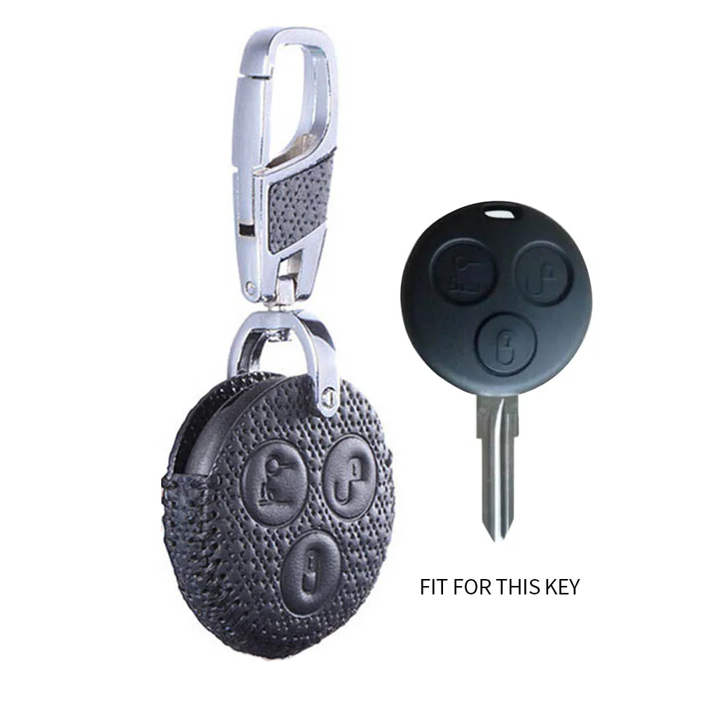 Кожаный дистанционный держатель брелок для Mercedes Benz Fortwo Forfour City Roadster Smart Fob оболочка рукав