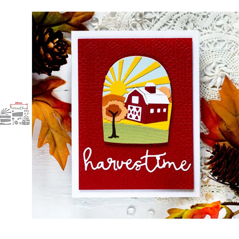 

House Trees Under The Sun Metal Cutting Dies For DIY Scrapbooking Album Embossing Paper Cards Making Crafts Cut Dies