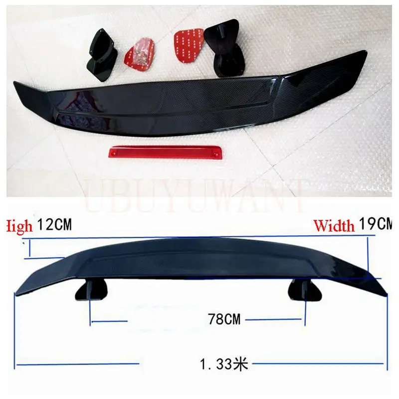 

Universal Abs Rear Spoiler Rear Trunk Lip Wing Car Accessories For ALL Sedan Car