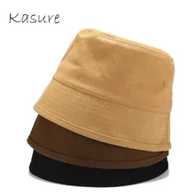 KASURE, Модный японский дизайн, базовая одноцветная шляпа-ведро для женщин, Минималистичная Повседневная шляпа-ведро, уличная солнцезащитная Кепка для рыбака