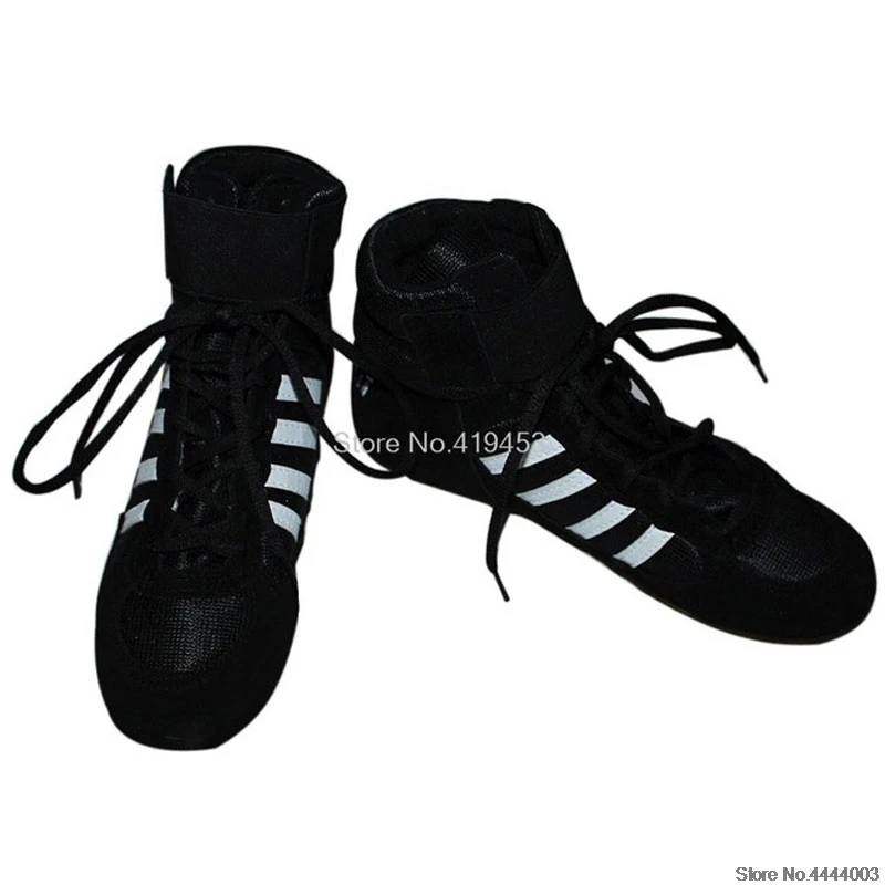 Mens Boxing Wrestling Shoes Cow Muscle Outsole Breathable Combat Shoes Mens Soft Lightweight Fighting Boots D0556