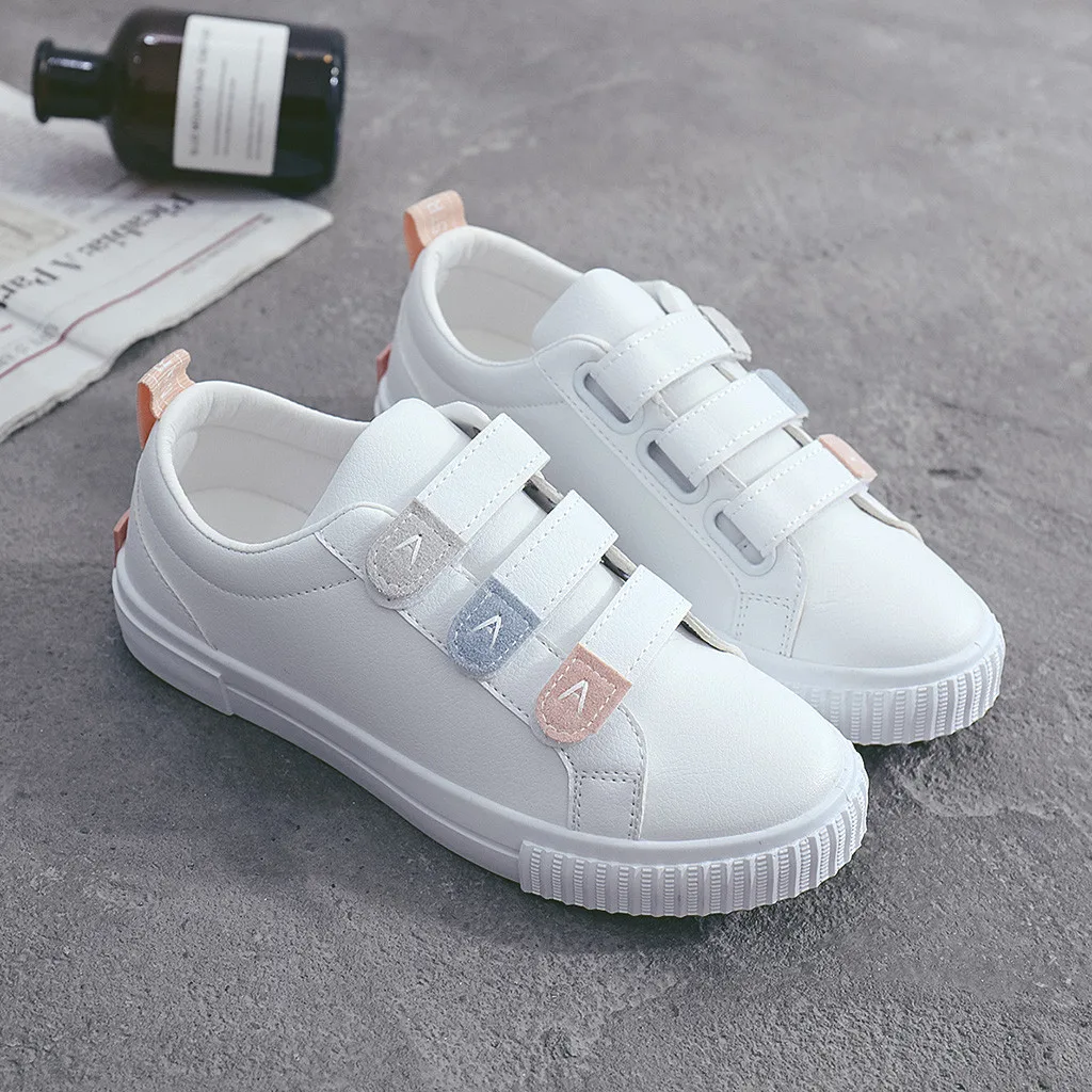 

2019 summer new fashion women shoes casual high platform hole PU leather striped simple women casual white shoes sneakers#N3