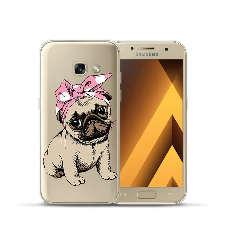 Кошка собака с принтом в виде персонажей из мультфильма для samsung Galaxy A9 A8 A7 A6 A5 A3 A10 A30 A20 A50 A70 A60 A40 A20E чехол Funda COQUE ETUI
