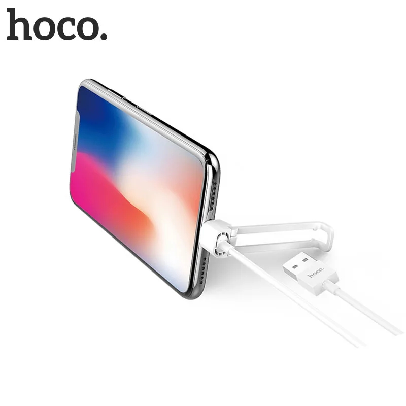 HOCO X31 31 шт./лот,, USB кабель для iphone с функцией держателя, usb-кабель для синхронизации данных, шнур для мобильного телефона
