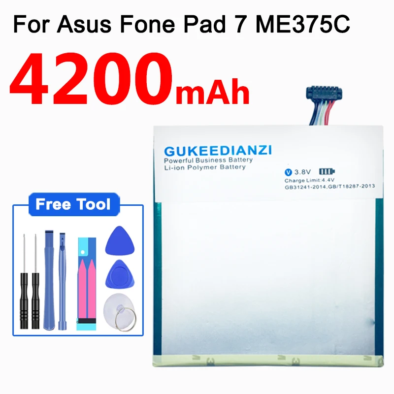 GUKEEDIANZI планшет батарея для ASUS Fone Pad 7 ME375C FE375 FE375CXG K019 4200 мАч C11P1402 новые сменные батареи